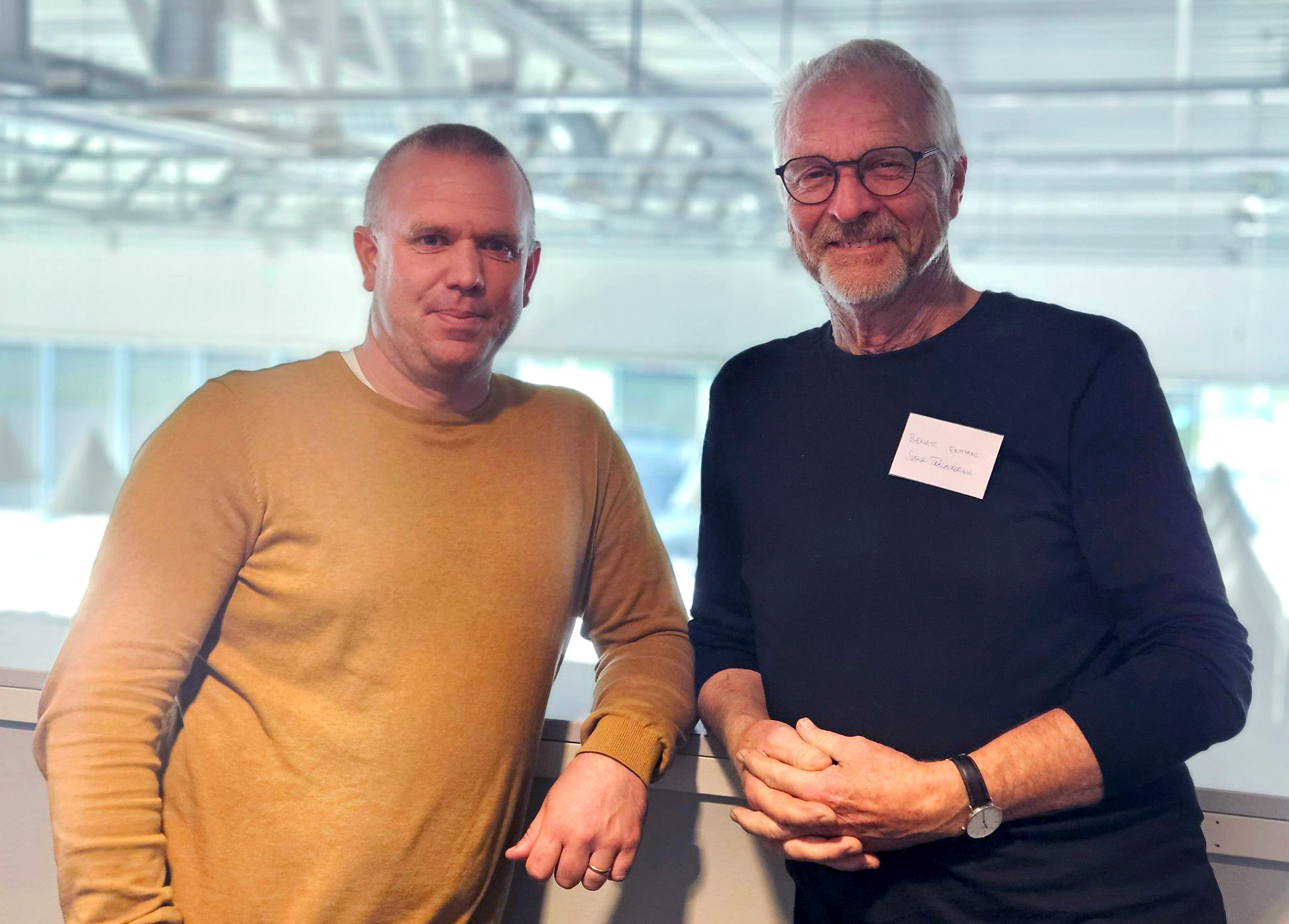 Hans Dahlbeck og Bengt Ekman fra Svensk trälackering AB.