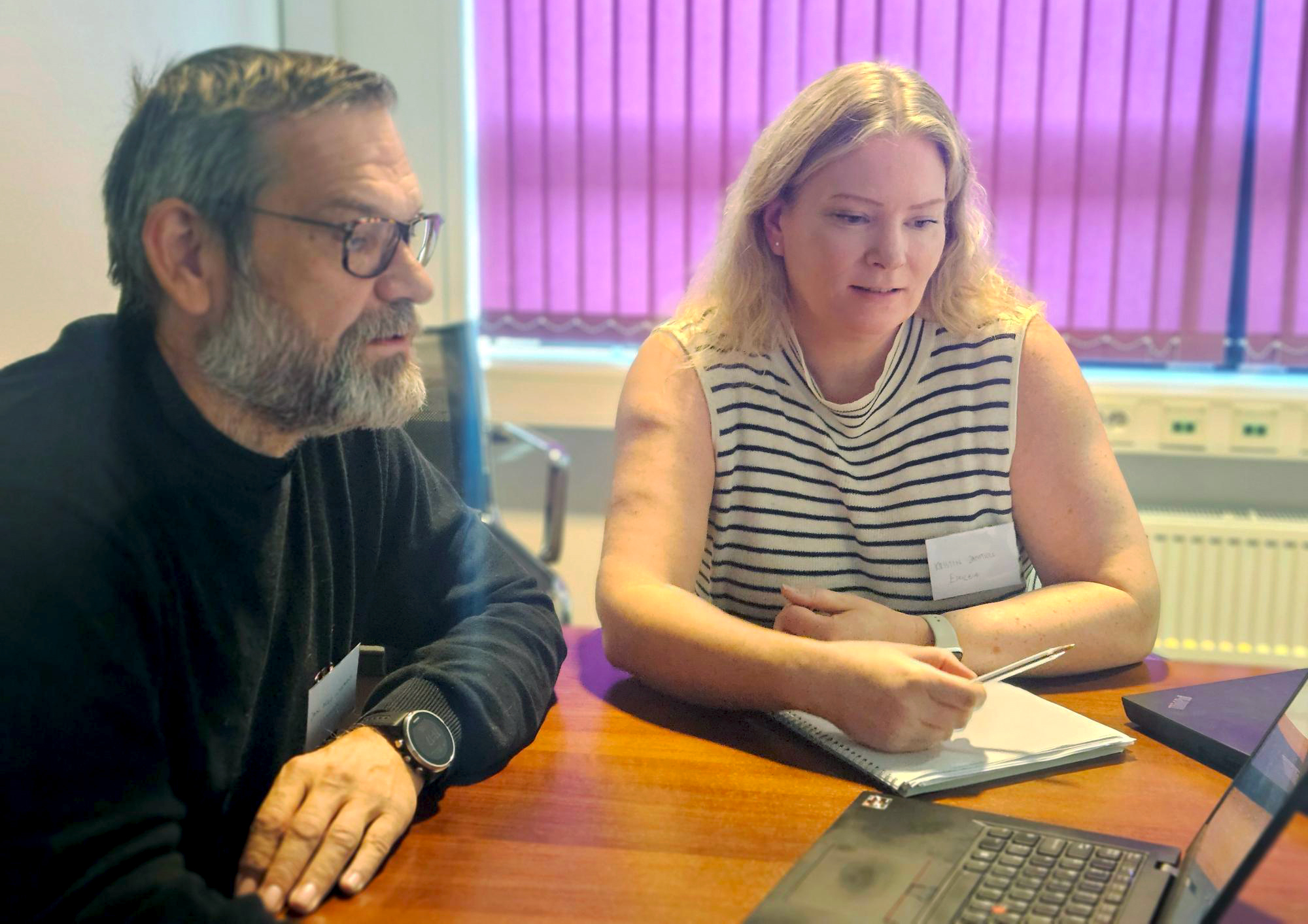 Jan Arild Gjermhus og Kristin Jamtvoll fra Eskoleia AS.